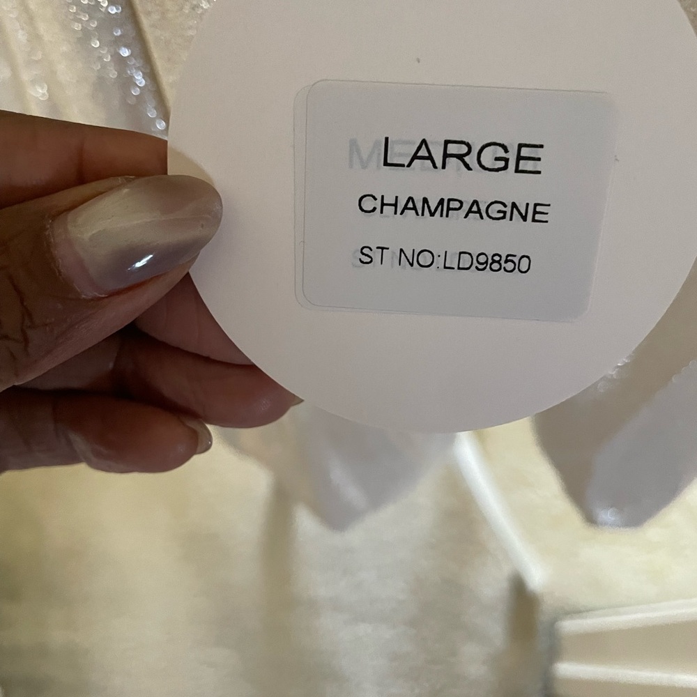 Luxxel Champagne Shimmer Bubble Dress NWT - Picture 5 of 15